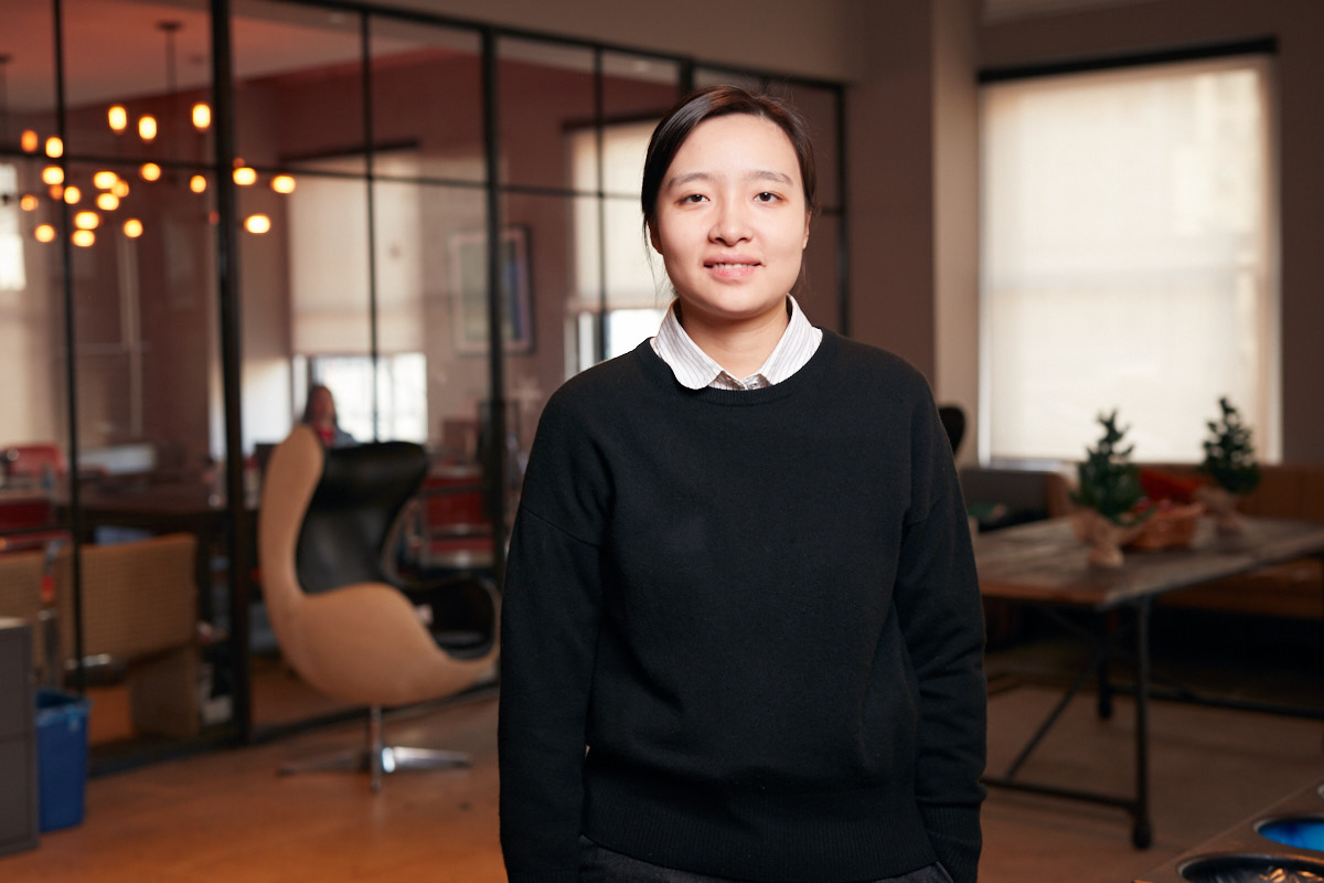 Casual Business Portraits of Tilting Point Marketing Manager in NYC Office