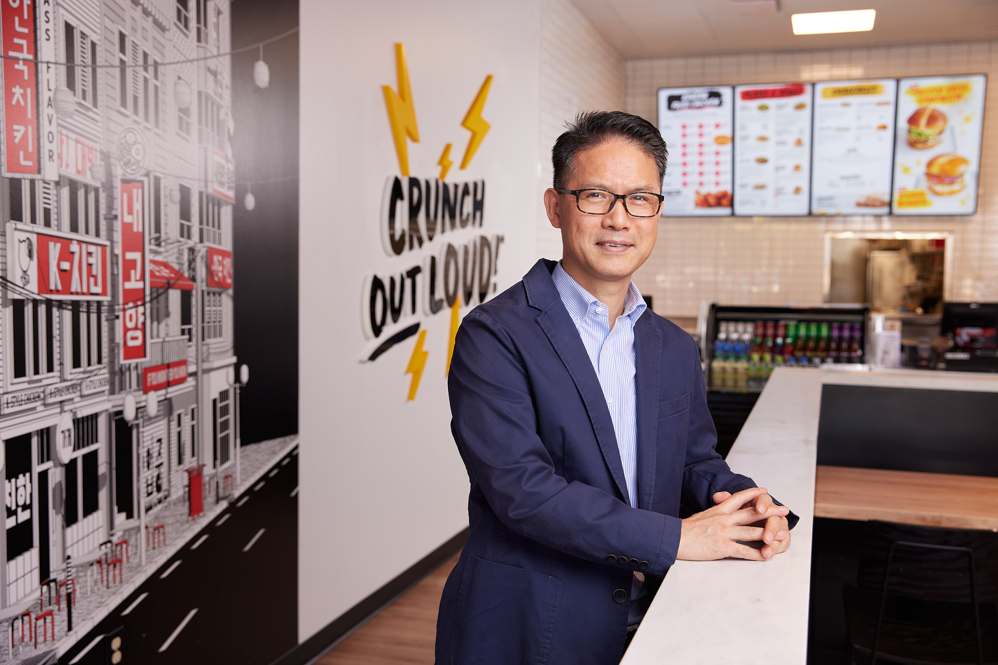 Corporate Portrait of Bonchon CEO Bryan Shin for Franchise Magazine in Plano, TX