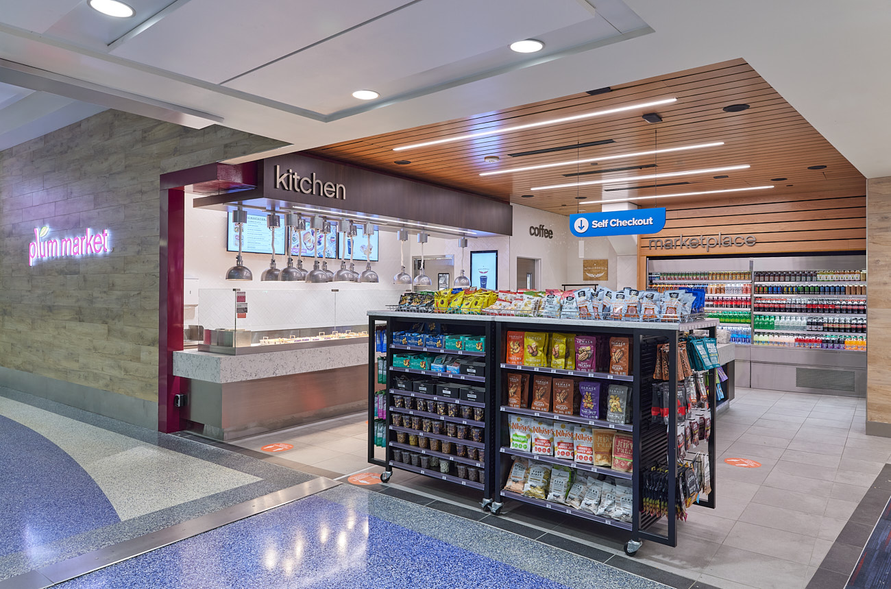 Architectural Photographer in Dallas - Interiors of DFW Airport Retail Store Plum Market