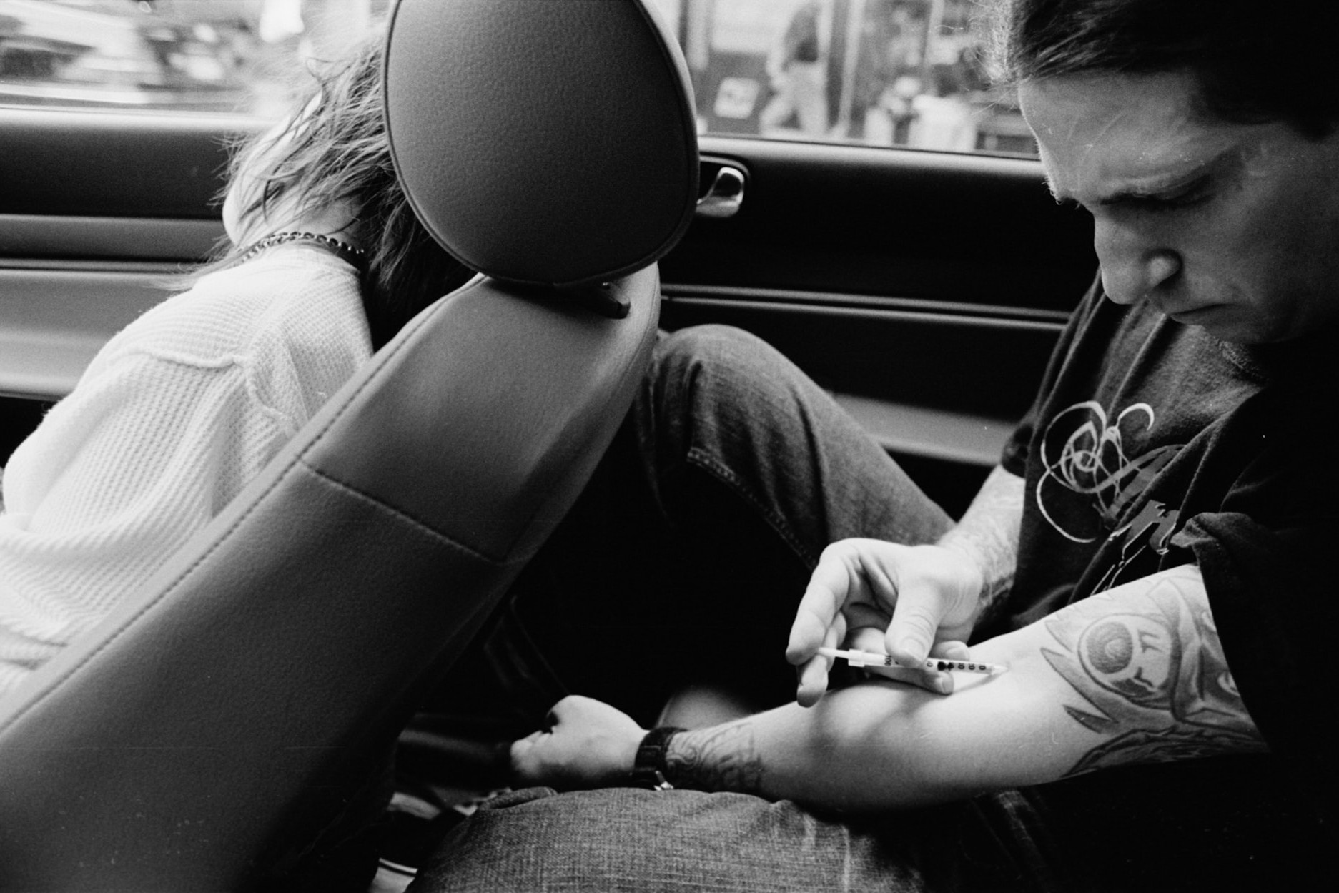 One More Fix - NYC Junkies and Heroin Addicts Surviving on the Street - Black and White Photography